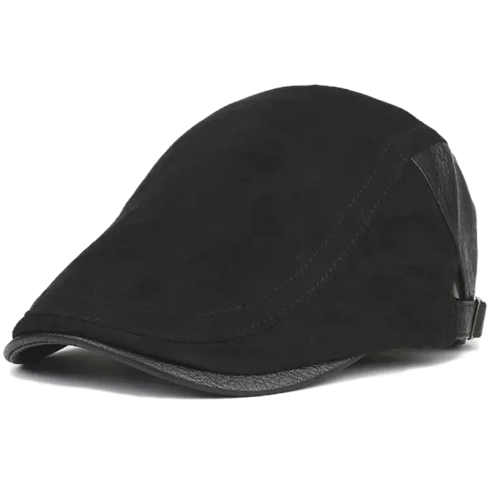 Westchester Cotton Leather Duckbill Flat Cap