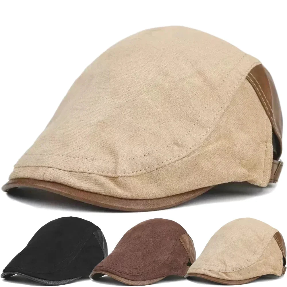 Westchester Cotton Leather Duckbill Flat Cap