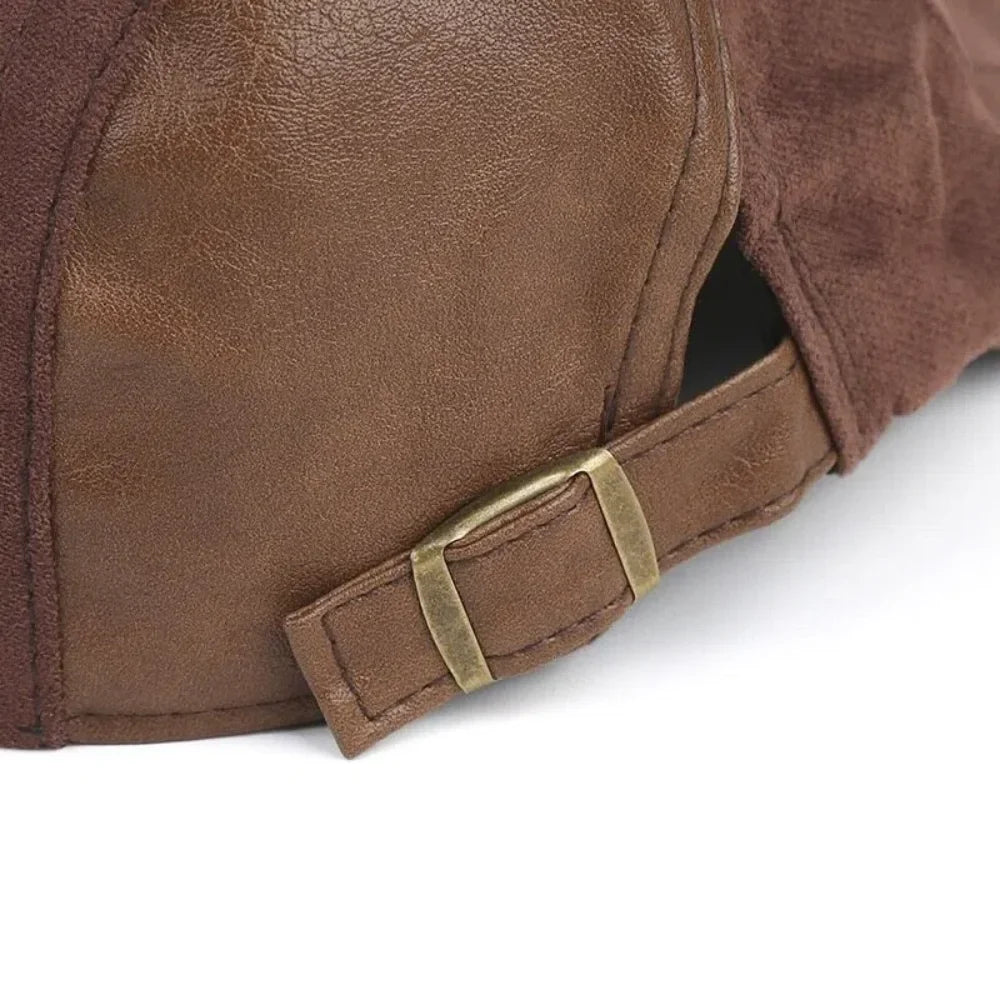 Westchester Cotton Leather Duckbill Flat Cap