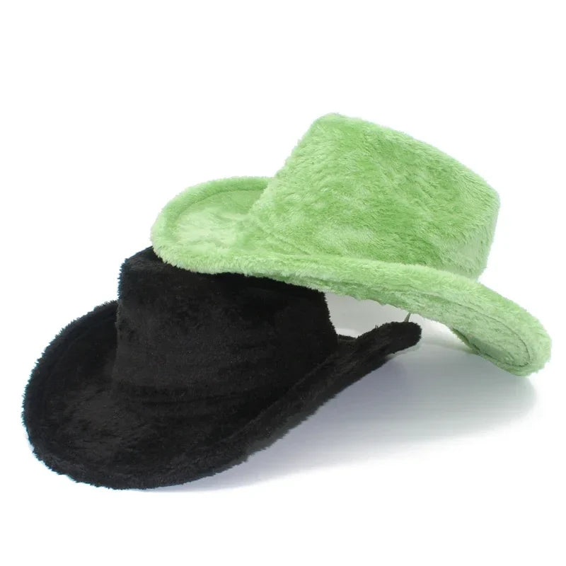 Western Party Fluffy Cowboy Hat