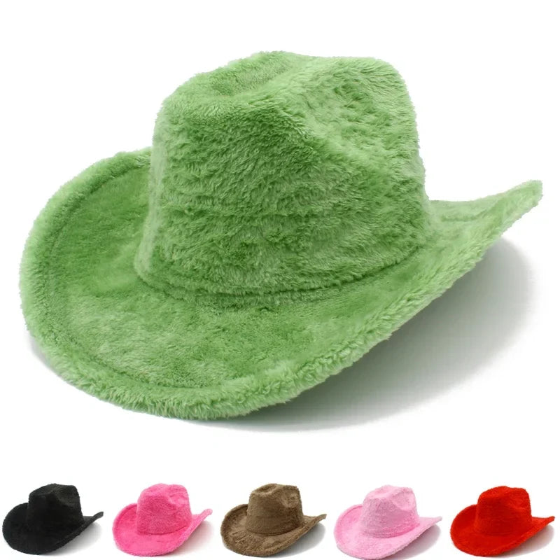 Western Party Fluffy Cowboy Hat