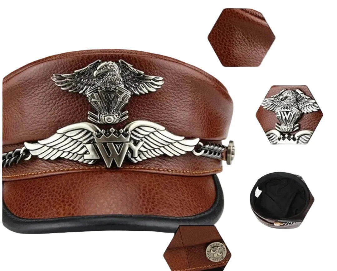 Westland Eagle Genuine Leather Sailor Cap