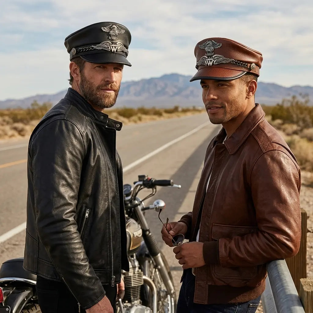 Westland Eagle Genuine Leather Sailor Cap
