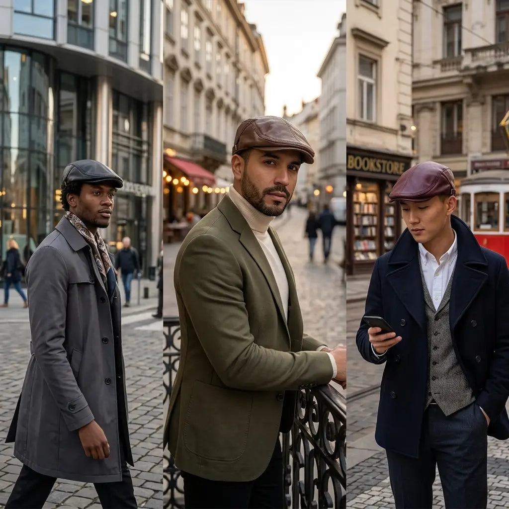 Westminster Leather Duckbill Flat Cap