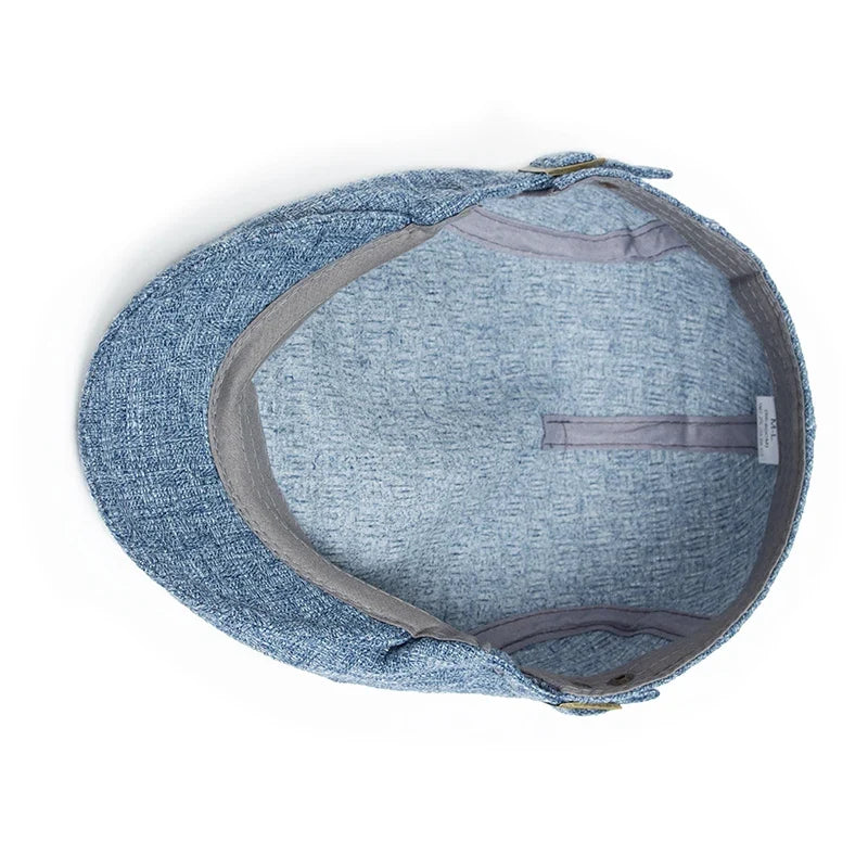 Whistler Linen Driver Flat Cap