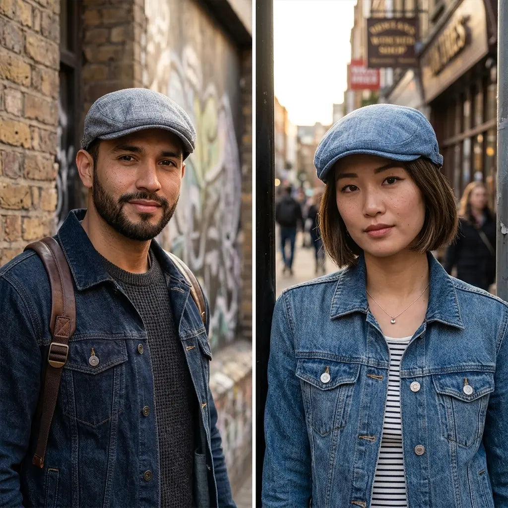 Whistler Linen Driver Flat Cap