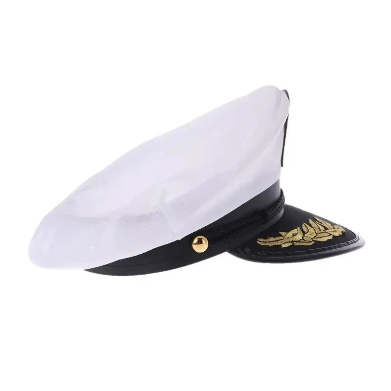 White Captain's Classic Sailor Cap