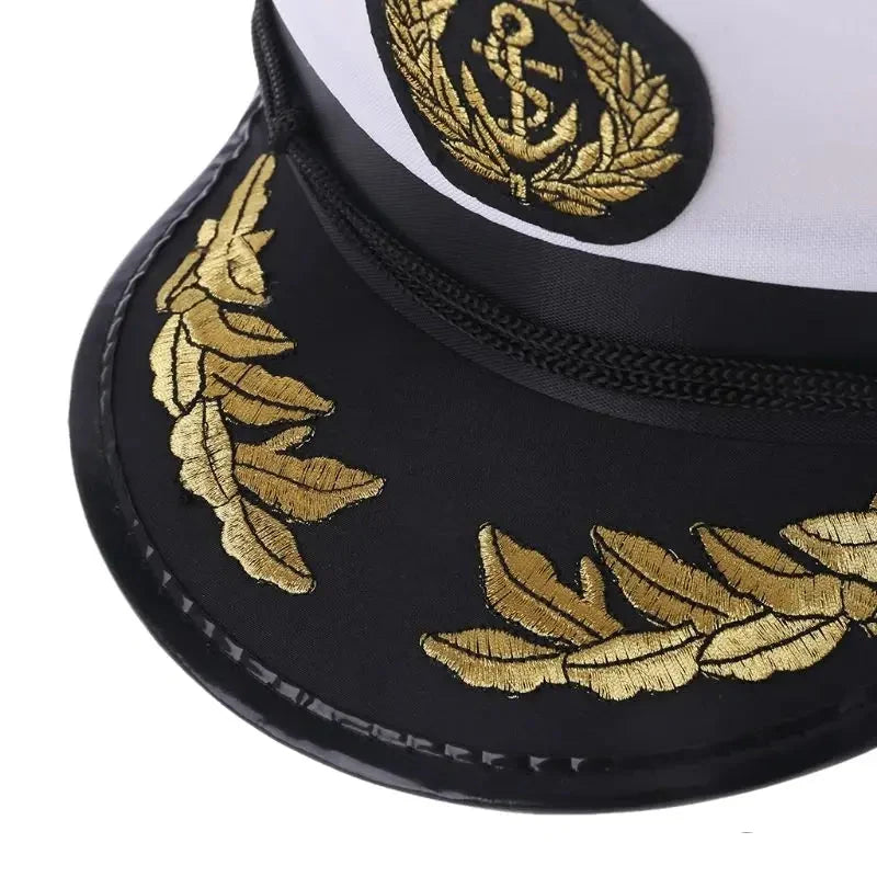 White Captain's Classic Sailor Cap