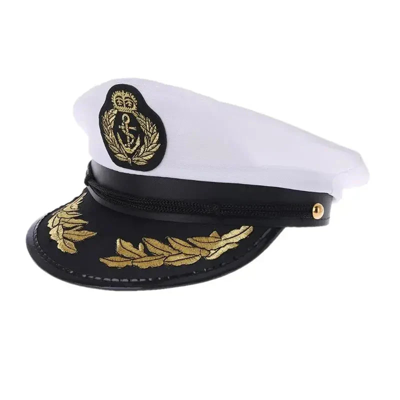 White Captain's Classic Sailor Cap