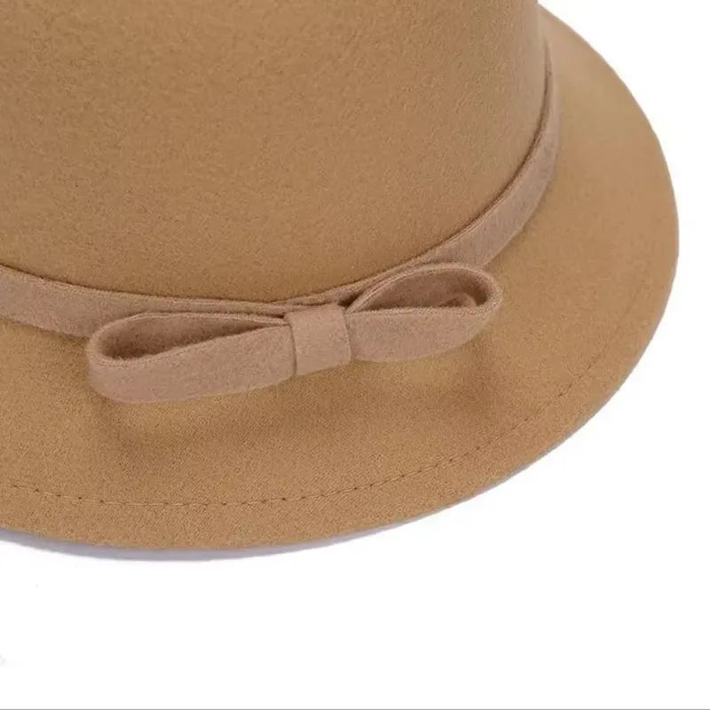 Whitney Women Bowknot Felt Bucket Hat