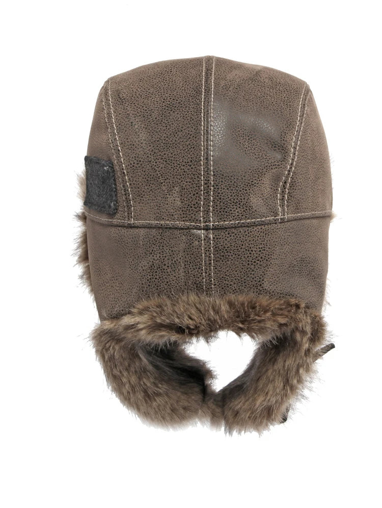Wichita Winter Patchwork Fur Leather Bomber Hat