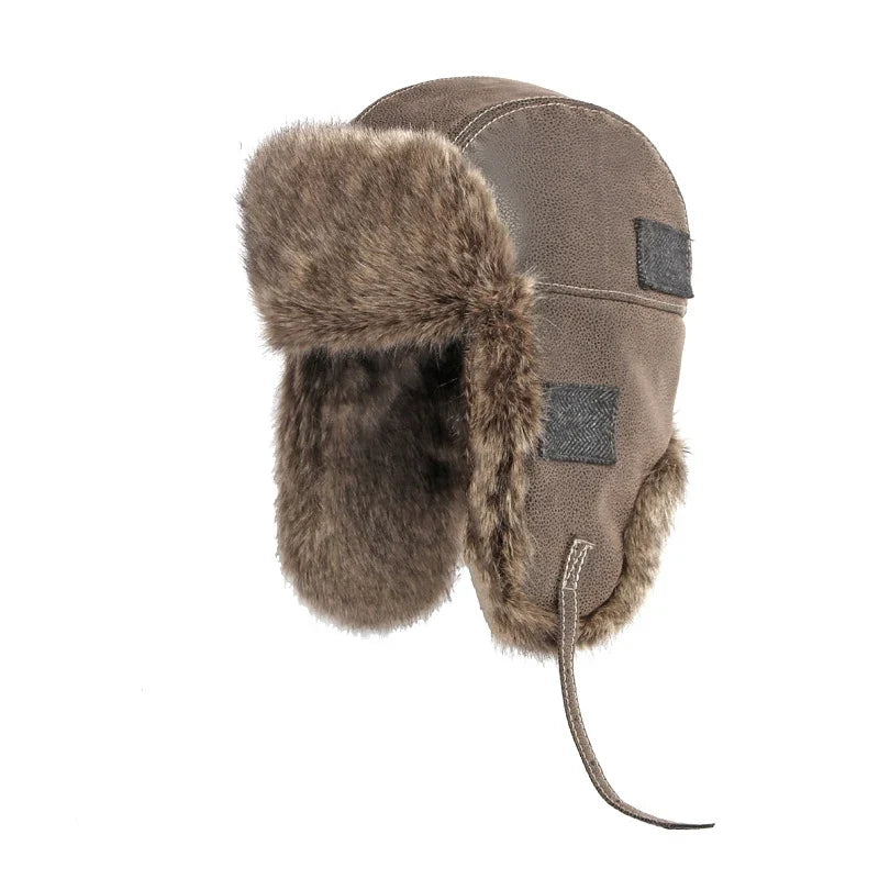 Wichita Winter Patchwork Fur Leather Bomber Hat