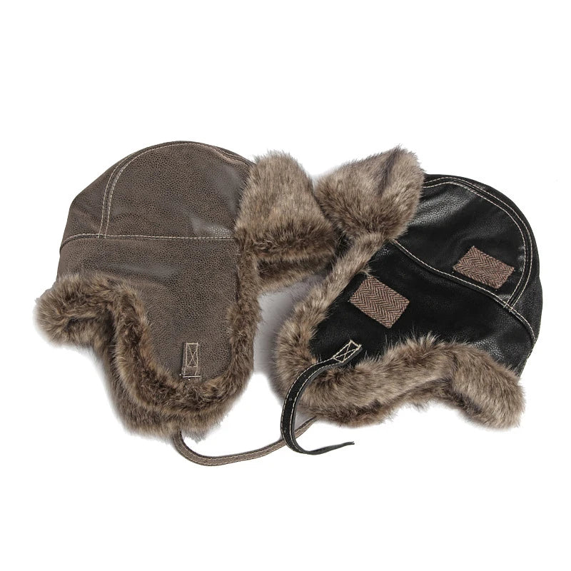 Wichita Winter Patchwork Fur Leather Bomber Hat
