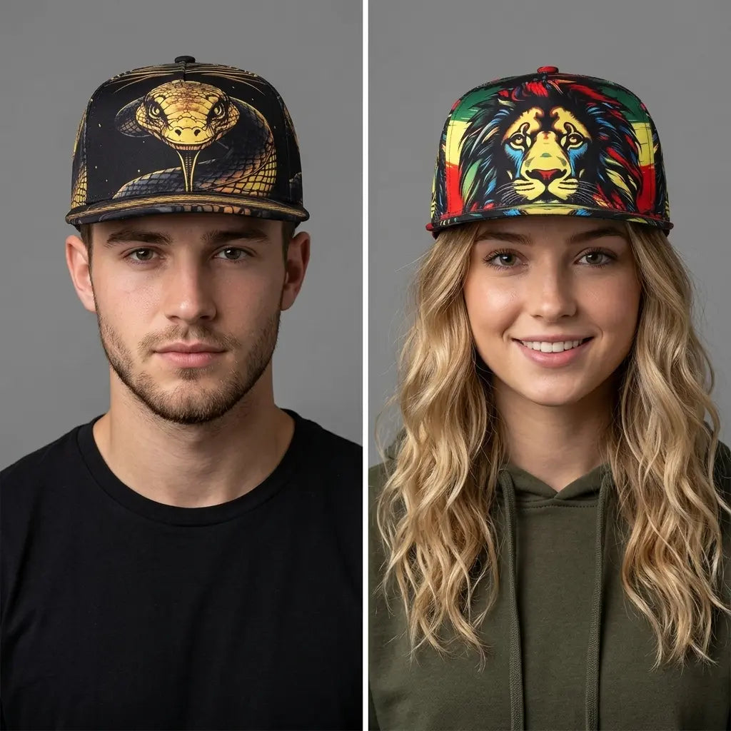 Wild Jungle Animals Adjustable Snapback Cap