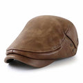 William Leather Duckbill Flat Cap