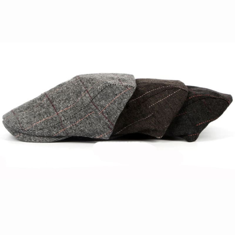 Wilson Herringbone Wool Flat Cap