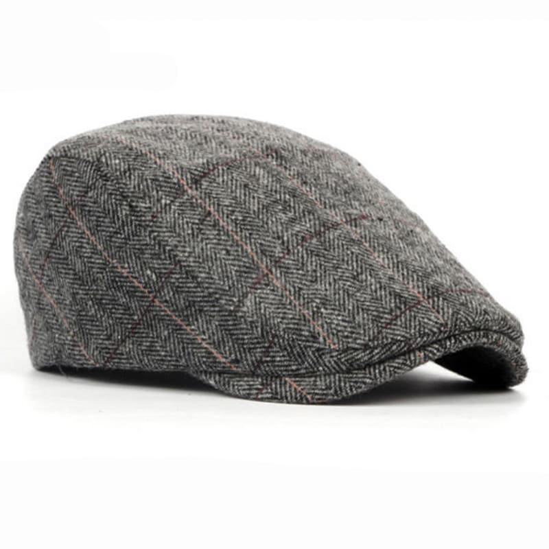Wilson Herringbone Wool Flat Cap