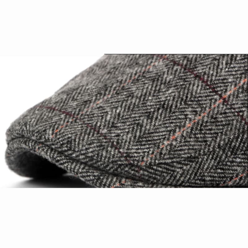 Wilson Herringbone Wool Flat Cap