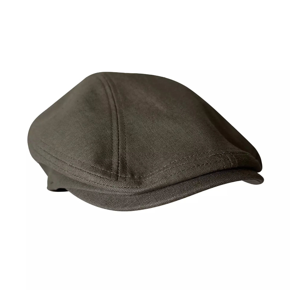 Winston Army Green Linen Flat Cap