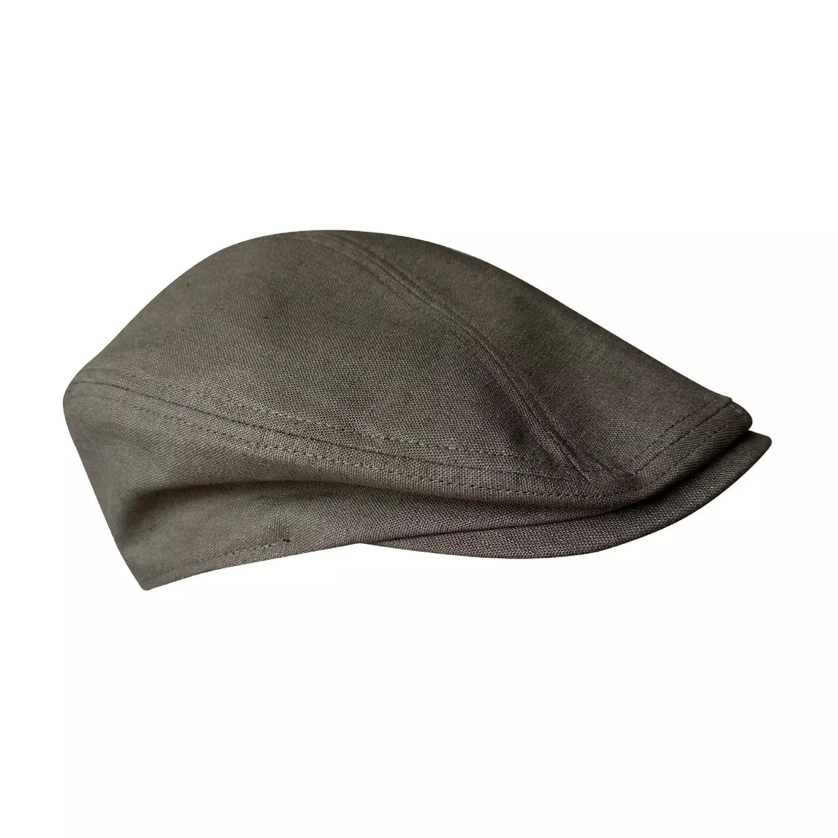 Winston Army Green Linen Flat Cap