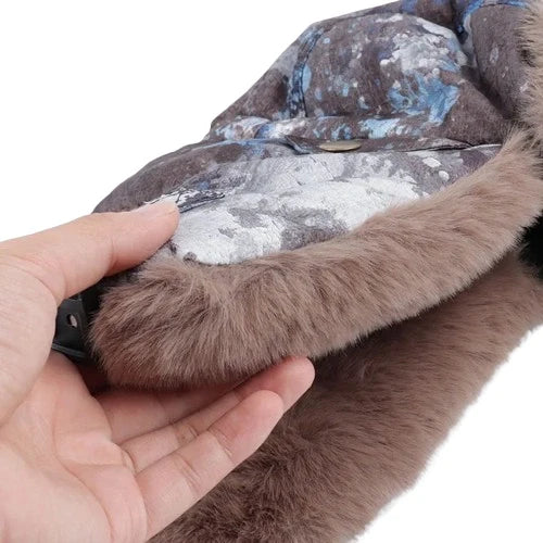 Winter Fur Camouflage Trapper Bomber Hat