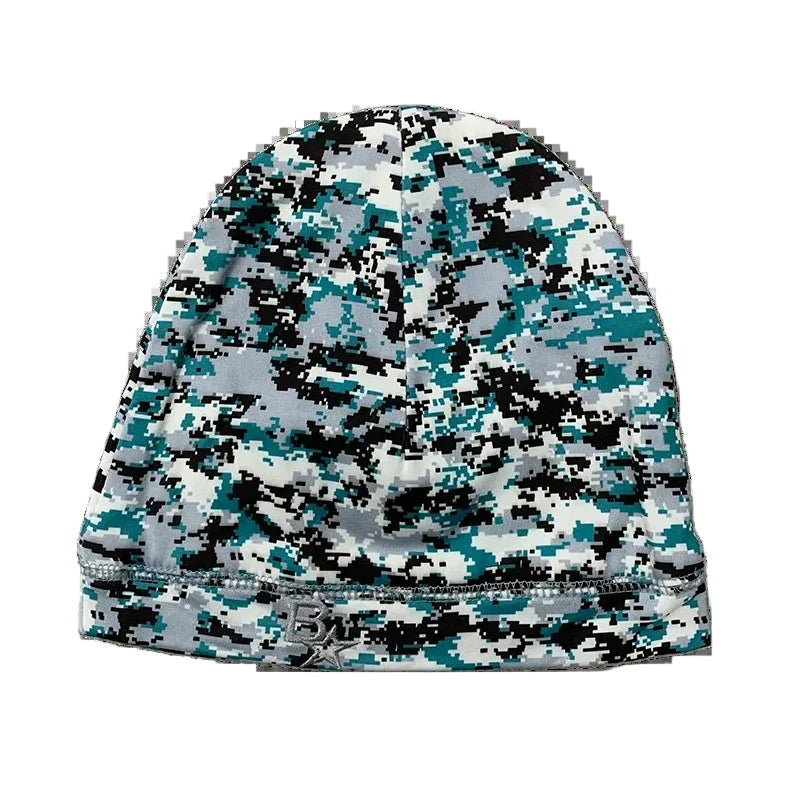 Winter Gray Pixel Camouflage Beanie