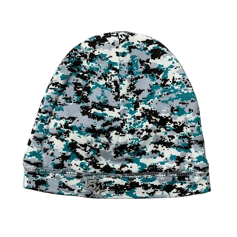 Winter Gray Pixel Camouflage Beanie