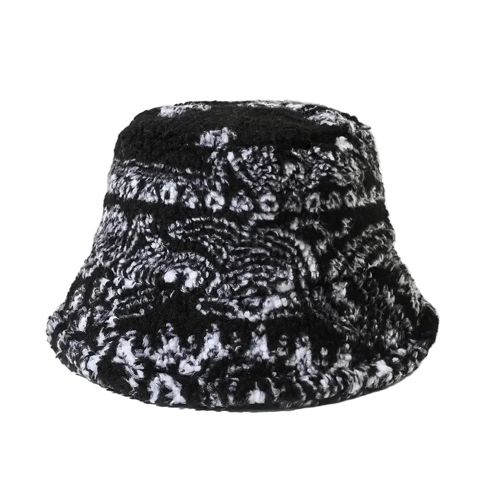 Winter Leaves Fur Bucket Hat