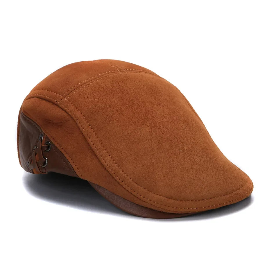 Wisconsin Genuine Leather Duckbill Flat Cap