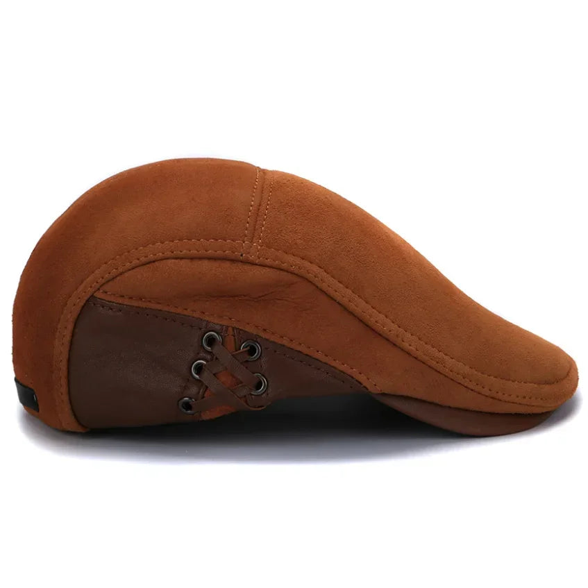 Wisconsin Genuine Leather Duckbill Flat Cap