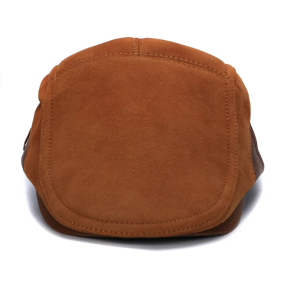 Wisconsin Genuine Leather Duckbill Flat Cap