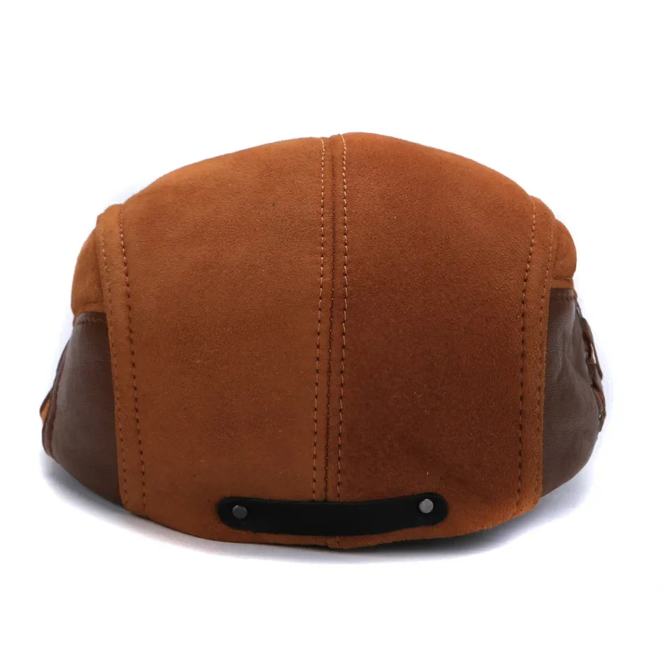 Wisconsin Genuine Leather Duckbill Flat Cap