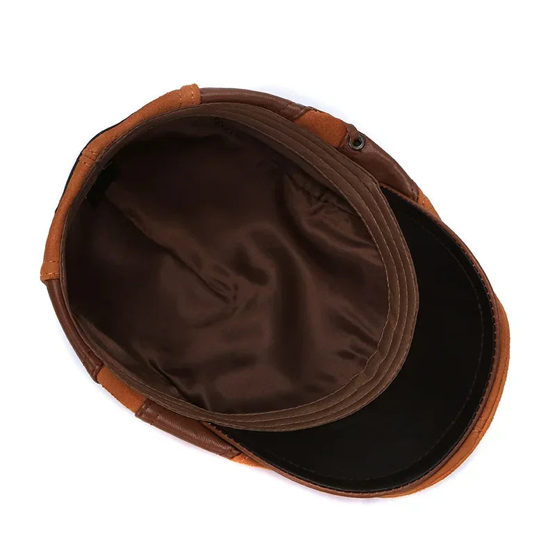 Wisconsin Genuine Leather Duckbill Flat Cap