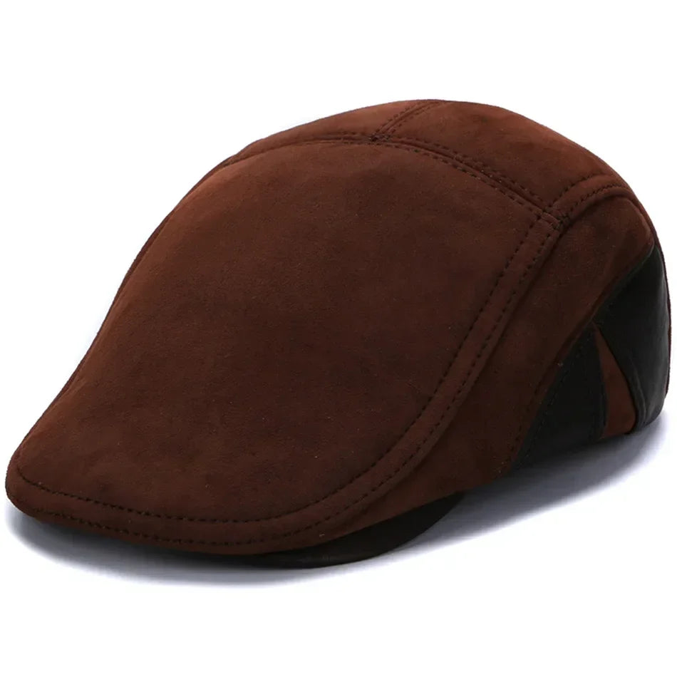 Wisconsin Genuine Leather Duckbill Flat Cap