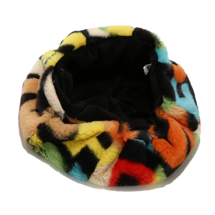 Women's Multicolor Letters Cotton Beret