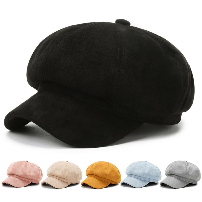 Women's Suede Newsboy Cap