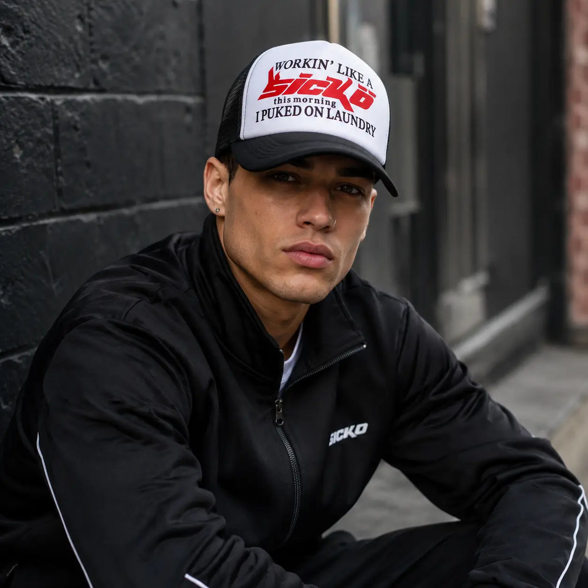 Workin' Like A Sicko Breathable Trucker Cap