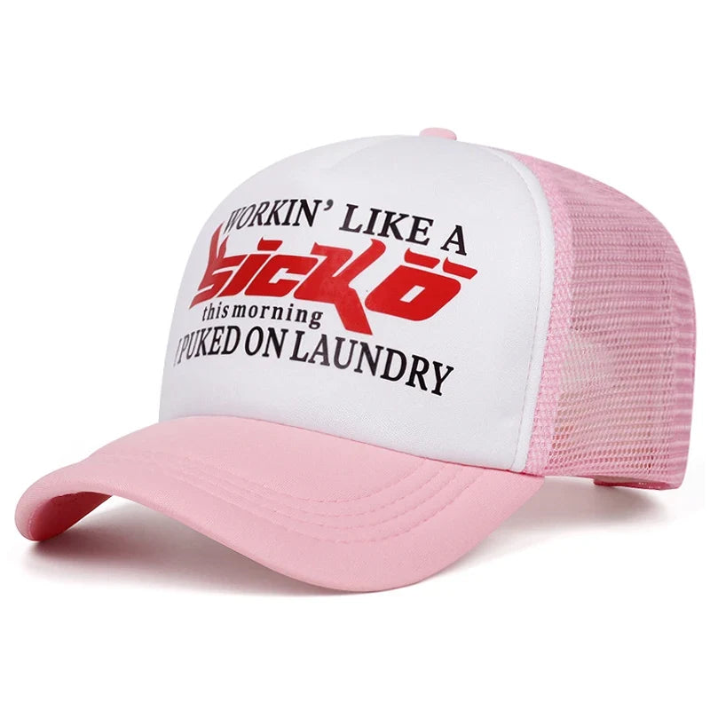 Workin' Like A Sicko Breathable Trucker Cap