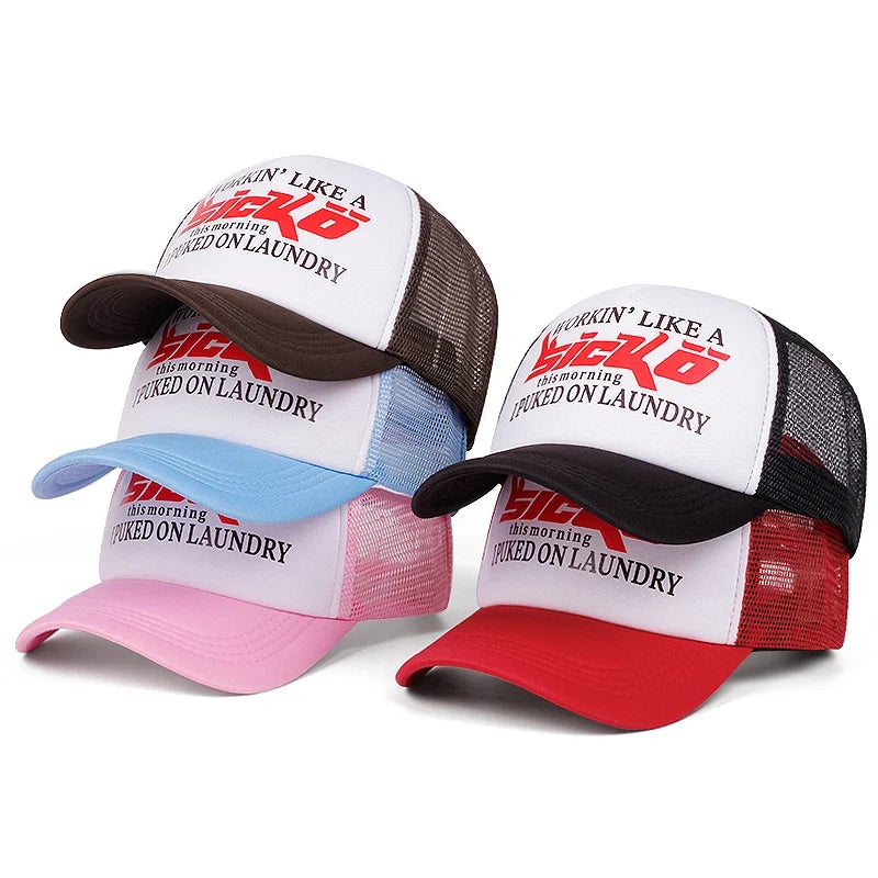 Workin' Like A Sicko Breathable Trucker Cap
