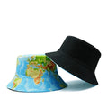 World Map Print Reversible Bucket Hat