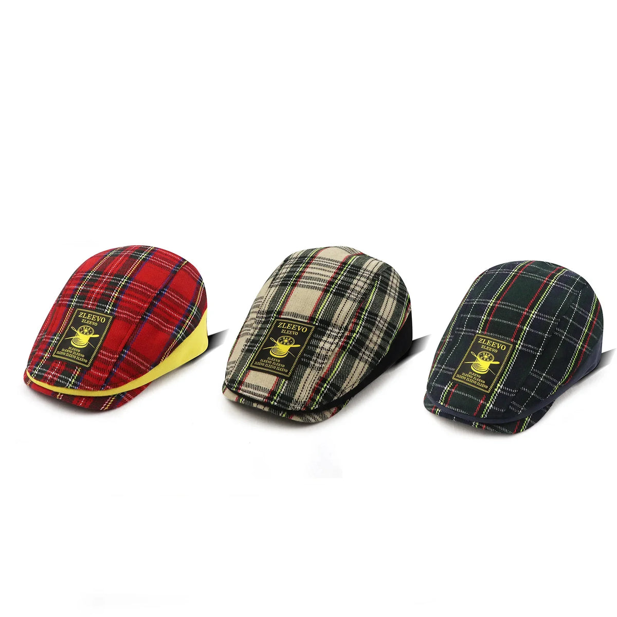 Zleevo Tartan Flat Cap