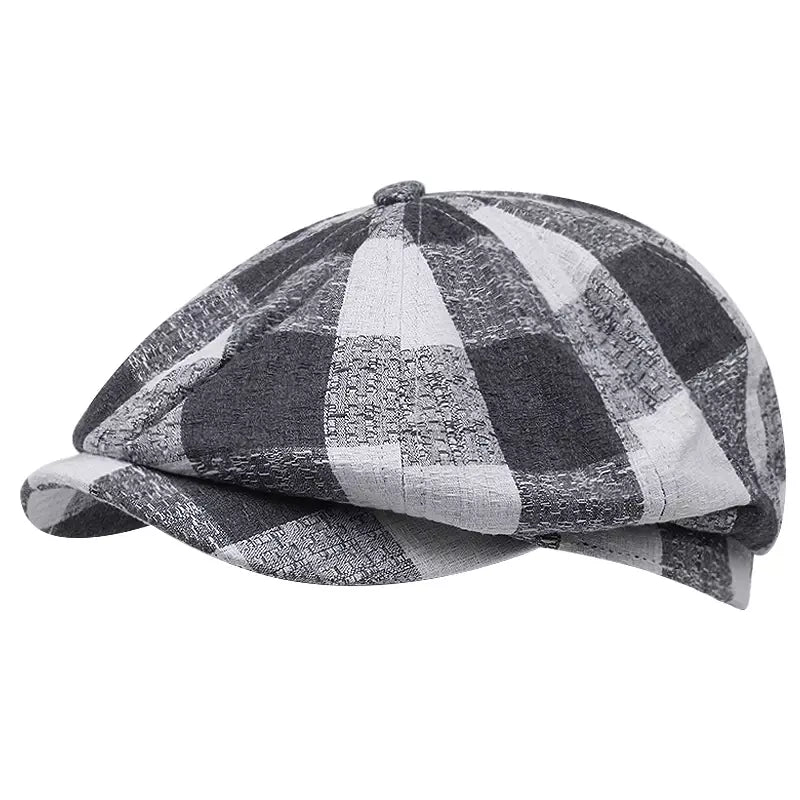Zweig Tartan Cotton Newsboy Cap