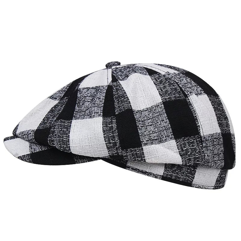Zweig Tartan Cotton Newsboy Cap