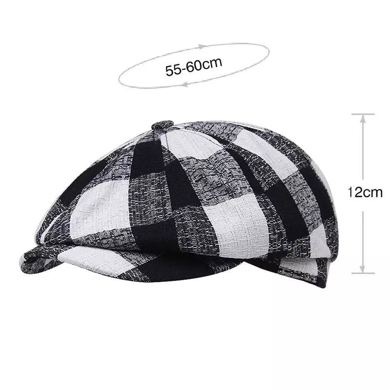 Zweig Tartan Cotton Newsboy Cap