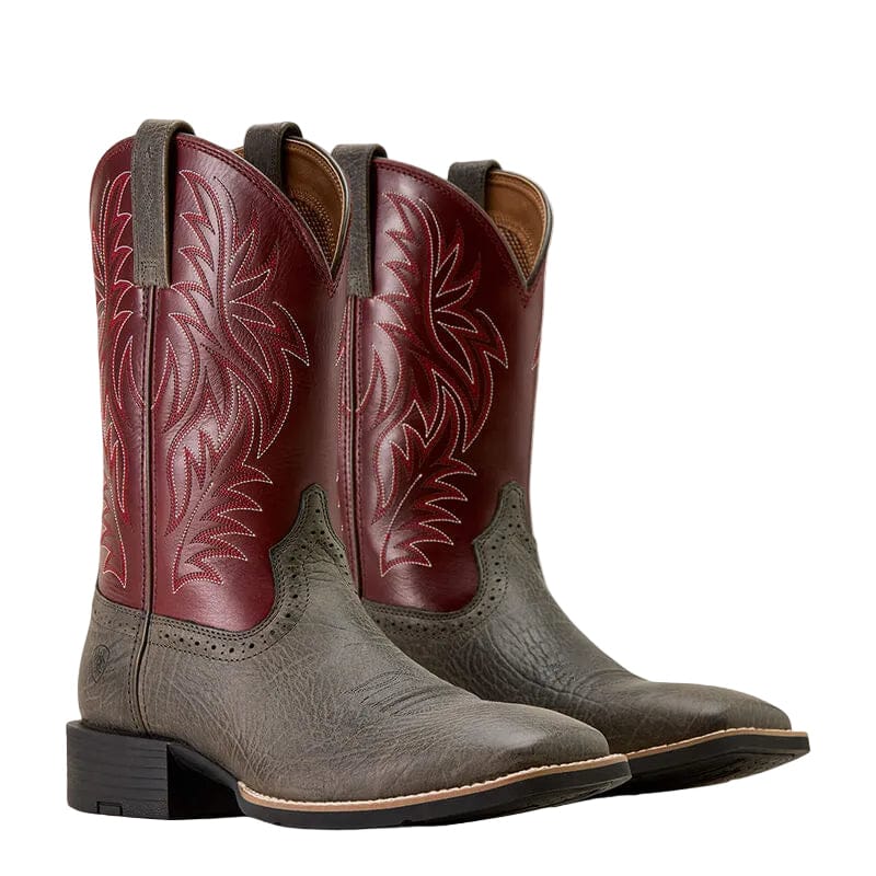 Ariat Men's Charcoal Grey Hippo Print Sport Western Cowboy Boot 10074223
