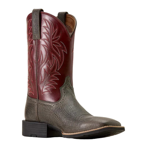 Ariat Men's Charcoal Grey Hippo Print Sport Western Cowboy Boot 10074223