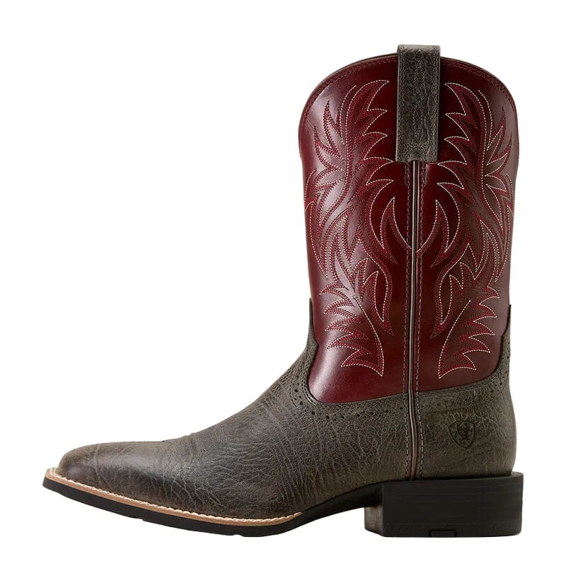 Ariat Men's Charcoal Grey Hippo Print Sport Western Cowboy Boot 10074223