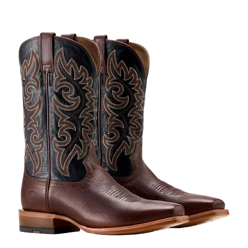 Ariat Men's Hickory Smoke and Bayou Black Highbluff Cowboy Boots 10064041