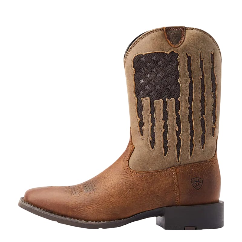 Ariat Men's Sport My Country VentTEK Wide Square Toe Cowboy Boot 10044564
