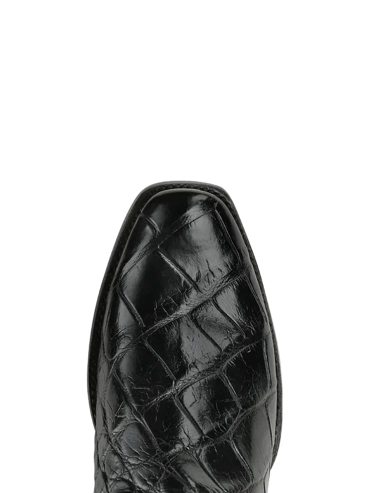 Corral Men's Black Alligator Inlay Exotic Cowboy Boots A5104